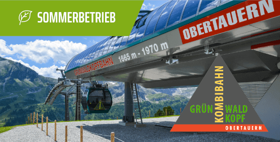 Grünwaldkopfbahn im Sommer, Obertauern